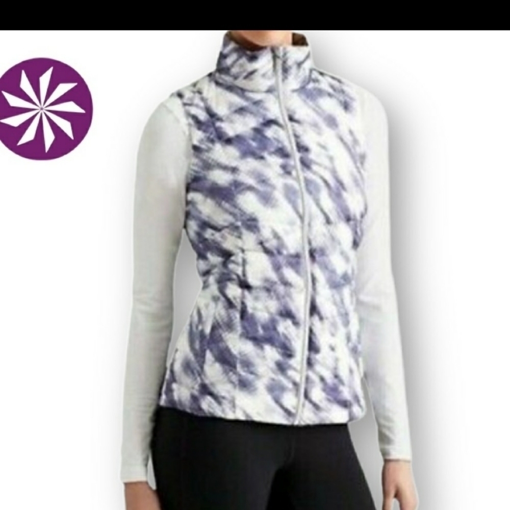 ATHLETA Altitude Down Puffer‎ Vest Blue XXS multicolored